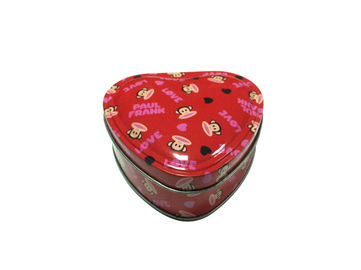 China Envases en forma de corazón de la hojalata de la caja de la lata del chocolate para el acondicionamiento de los alimentos proveedor