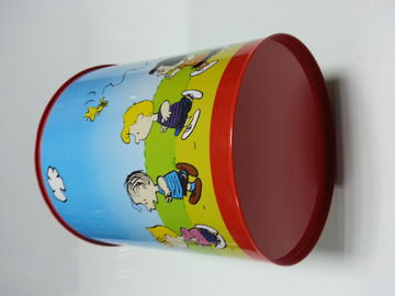China Cubo de la lata del metal de la hojalata, envase colorido impreso del bote de basura proveedor