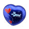 El metal en forma de corazón de la caja de la lata del chocolate de Baci puede con color azul bajo proveedor