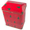 El rojo imprimió las latas vacías del regalo con la cubierta, tarro Casa-Formado de la lata proveedor