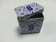 Caja azul y blanca de la porcelana con la cubierta, almacenamiento del té/regalo embalado proveedor