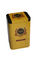 Botes impresos amarillo del té de la lata del punto, carrito rectangular del metal proveedor