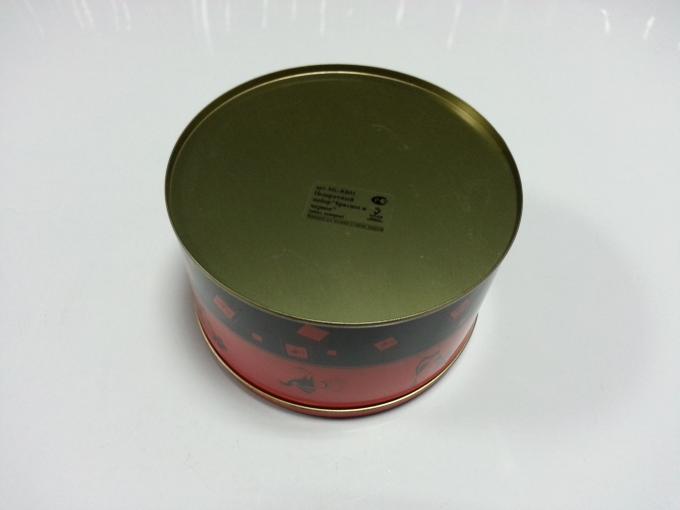 Envases coloreados rojo de la lata de la categoría alimenticia/poder cilíndrica de la hojalata