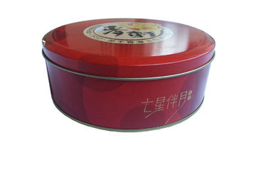 China Cajas de la galleta de la lata del cilindro, envases rojos de la lata del metal para el café proveedor