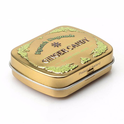 China Menta vacía Tin Containers para el metal grabado en relieve barato Tin Boxes Small Gold Tins de la comida proveedor