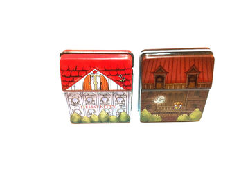 China Metal la caja de la bisagra de los envases del cuadrado de la placa de lata para el caramelo/el ciruelo proveedor