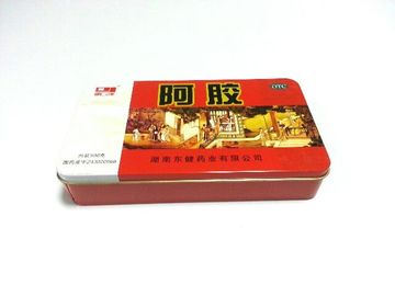 China El rojo imprimió los envases cuadrados de la lata con la cubierta/la tapa, grueso 0.23m m proveedor