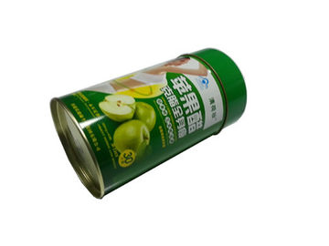 China Metal la ronda verde de empaquetado del envase del alimento en conserva con la tapa/la cubierta proveedor