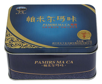 China El envase grabado en relieve de la lata del metal de la categoría alimenticia, CYMK imprimió la caja de la lata proveedor