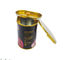 De oro desaparecida dentro de la caja oval del bote del té de la lata de la hojalata con 2 tapas proveedor