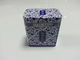 Caja azul y blanca de la porcelana con la cubierta, almacenamiento del té/regalo embalado proveedor