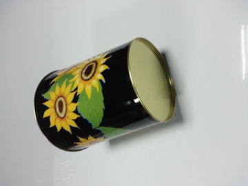 Cubo cilíndrico de la lata del metal de la hojalata para la vela/el embalaje cosmético proveedor