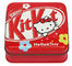 Envases del caramelo de la lata del Hello Kitty, interior en blanco y CYMK afuera, lata cuadrada proveedor