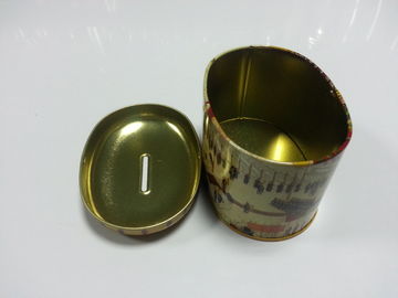 China Caja de moneda oblonga de la lata del metal de la historieta para los envases pintados ahorro del dinero fábrica