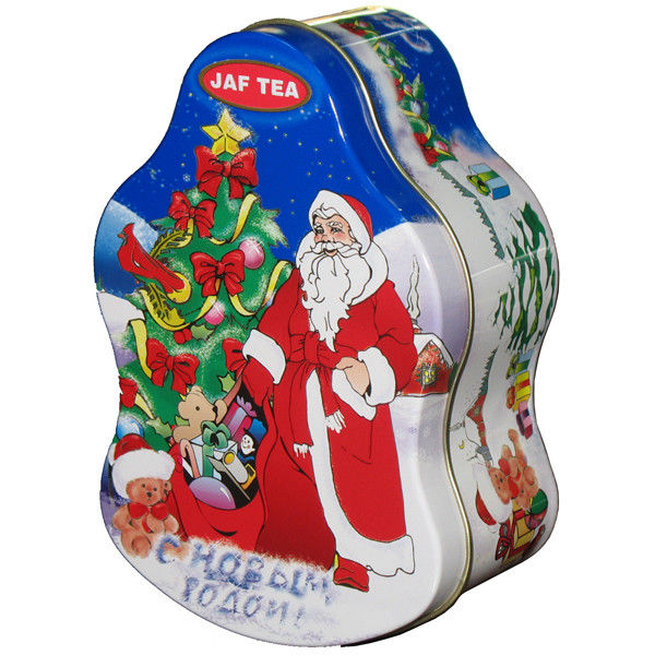 Envase por días de fiesta de la Navidad, caja de encargo de la lata del metal de Papá Noel